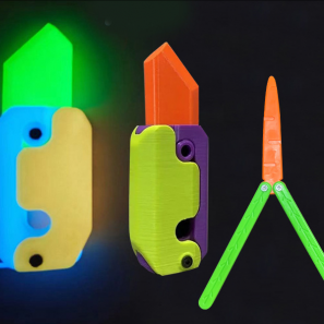 3D Printed Gravity Knife Plastic Carrot Knife Fidget Toys 