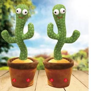 Electric Dancing Cactus Plush Toy with Music Lights Twisting Singing 