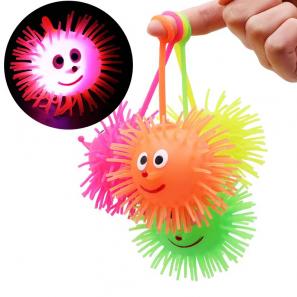 Multi-color LED TPR Hedgehog Squeezing Elastic Balls