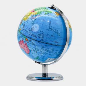 20cm LED World Globe with Blue Oceans Map for Office School and Desktop 