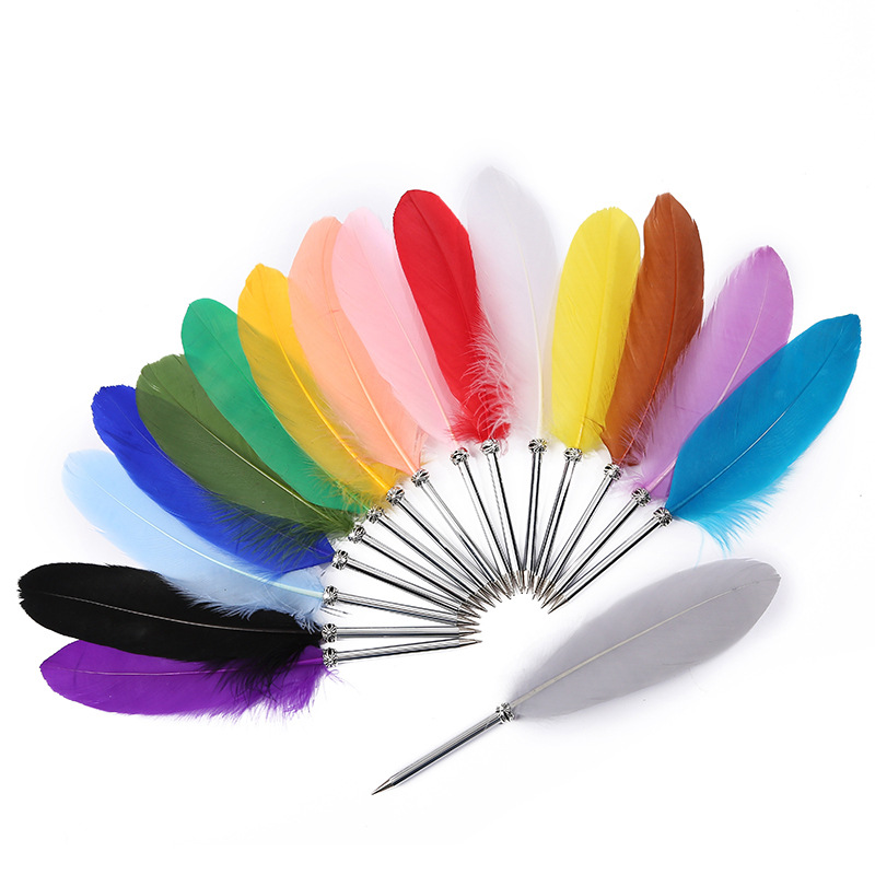 Feather Quill Pen wedding Party wonderful Gift Signature Pen Feather Ball Point Pen