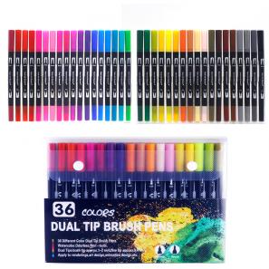 Professional Art drawing tools Watercolor Brush Markers Pen 36 colors Water Based Drawing Marker Brushes Water soluble Markers