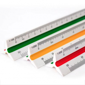 30cm Multifunctional Trigometric Three-edge Triangle Scale Ruler 