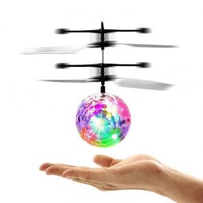 Flying Orb Ball LED Hand controlled Helicopter Games Cool Toy Flying Disco Ball Mini Drone Toy with Remote Halloween christmas