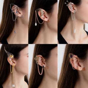 New Elf Wings Ear Clip Ear Clip Sense of Luxury No Ear Piercing Ear Bone Clip Earrings Earhooks