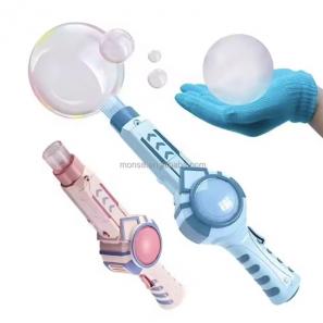 Children Electric Elastic smoke Bubble wand Toys Spray Bubble stick Bouncing Bubbles for Kids light music